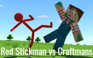 Red Stickman Blocky Arena Adventure